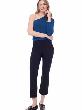 🆕 NWT iltm Black Kick Flare Leg Ankle Dress Pants